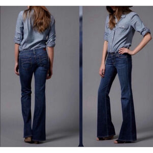 Adriano Goldschmied Blue Flare Jeans Size 26, mid rise.